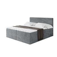 BOXBETT mit Matratze H3 und Lattenrost - TOLO-v1 - 200x200 Cord - Dunkelgrau - Dunkelgrau, Holzwerkstoff (200/200cm)