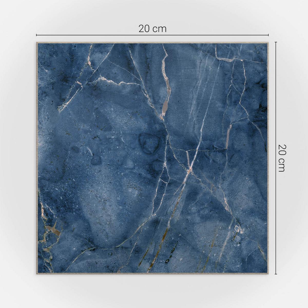 WANDPANEEL 20 Stück 20x20 cm selbstklebend Lazurite - Dunkelblau, Kunststoff (20/1.6/20cm) - Wallfluent