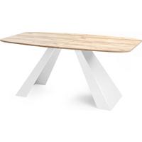 ESSTISCH Monte Weiß rechteckig ausziehbar, Craft Eiche 160-200/80/76 cm - Eiche Wotan/Weiß, Holzwerkstoff/Metall (80/198/76cm) - WFL GROUP