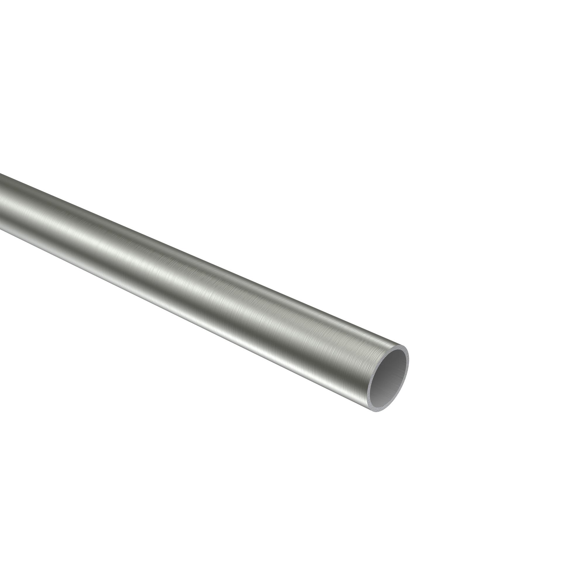 RUNDROHR 120 cm, 12 mm Ø Edelstahl - Edelstahlfarben, Metall (120cm) - INTERDECO