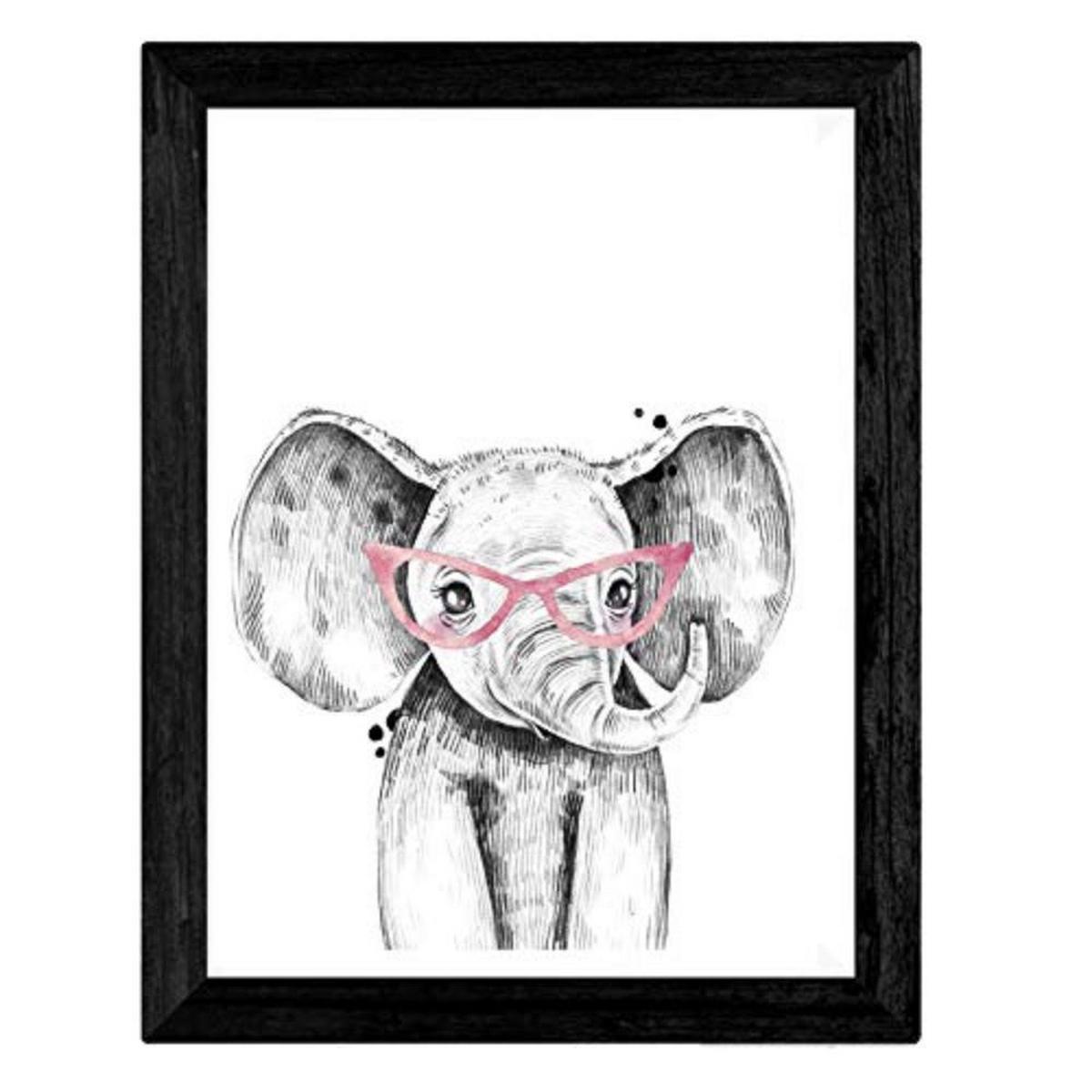 POSTER Set mit 4 Filmen der lustigen Kindertiere A4 Rahmenlos - Klar, Papier (29.7/3cm) - Nacnic