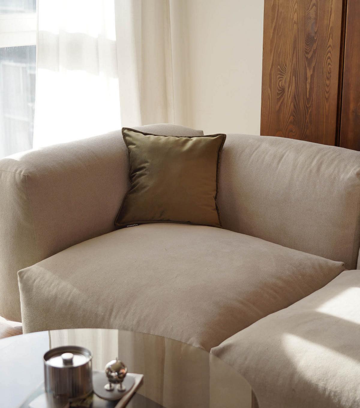 SOFAKISSEN Cuddle - Grün, Textil (45/45cm) - Mokebo