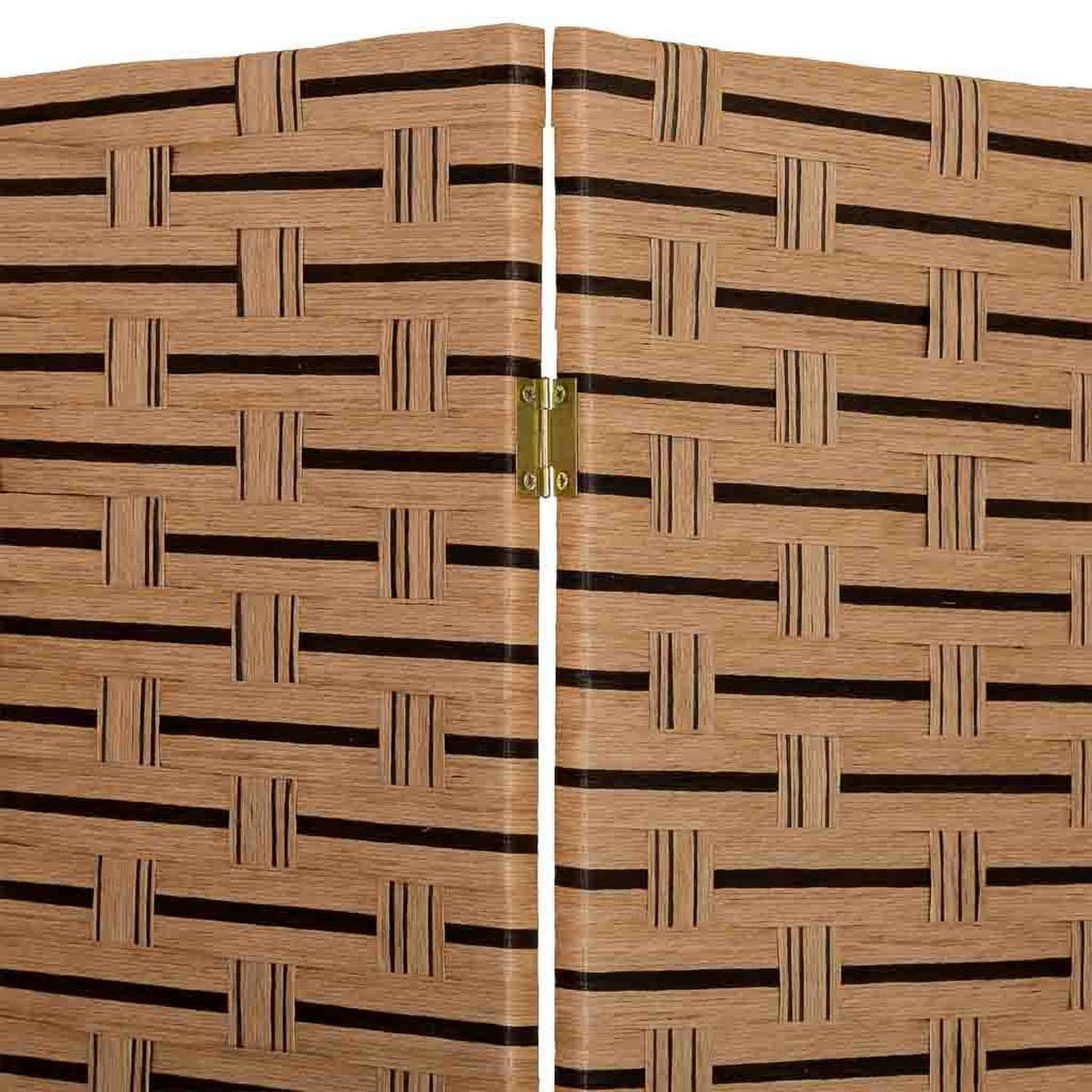 PARAVENT aus geflochtenem Papier mit 4 PANEELE, 3x180cm - Braun, Papier (200/180/3cm) - Wanderlust