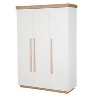 KINDERKLEIDERSCHRANK Lumo 3-türig - Weiß, Holz (138/199/52.5cm) - Roba