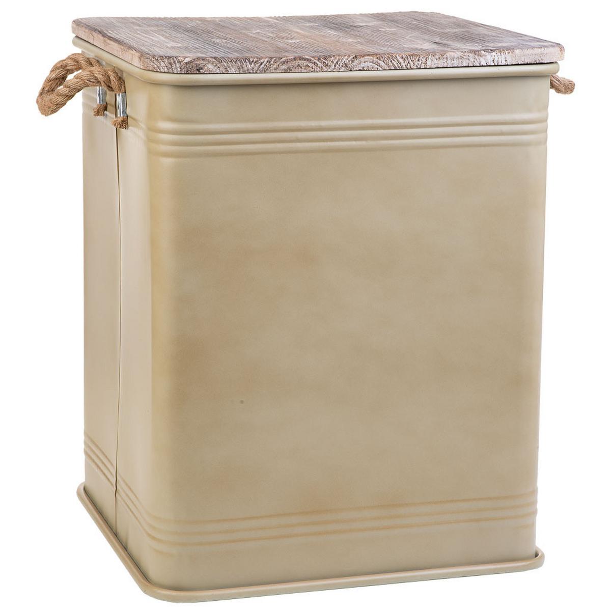 KORB aus Metall, beige, 41x52cm - Beige, Metall (52/41/41cm) - Wanderlust
