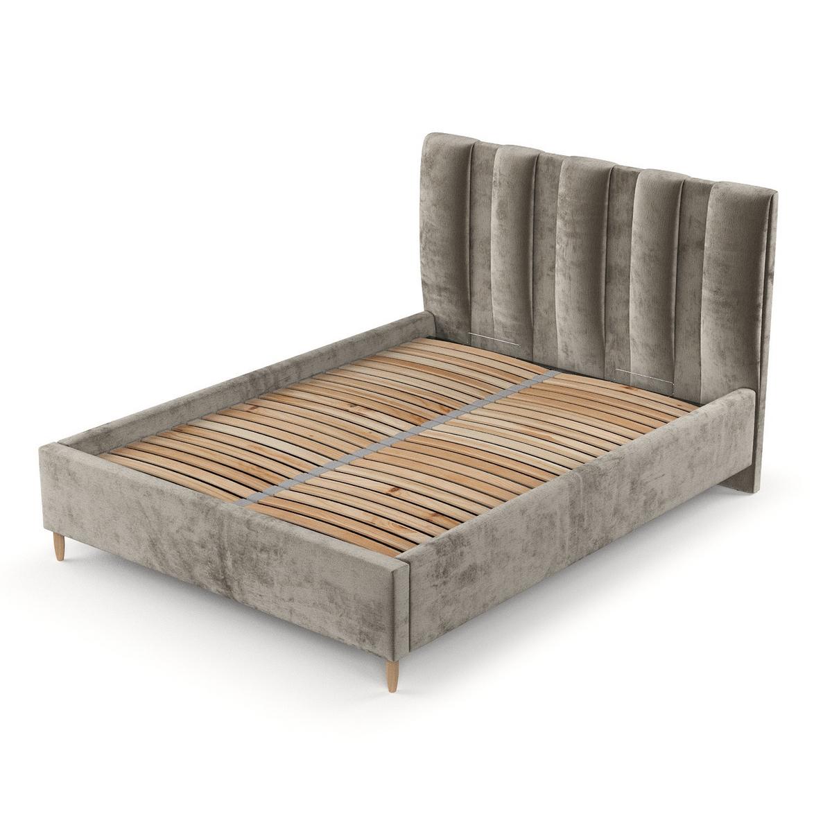 POLSTERBETT Loom 120/200 cm Beige im Lotta Stoff - Beige/Naturfarben, Holz/Holzwerkstoff (120/200cm) - AltaBeds
