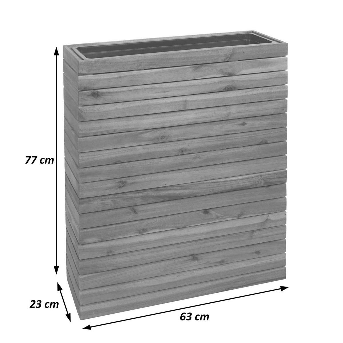 PFLANZKASTEN Schwarz - Schwarz, Holz (63/77/23cm) - MCW