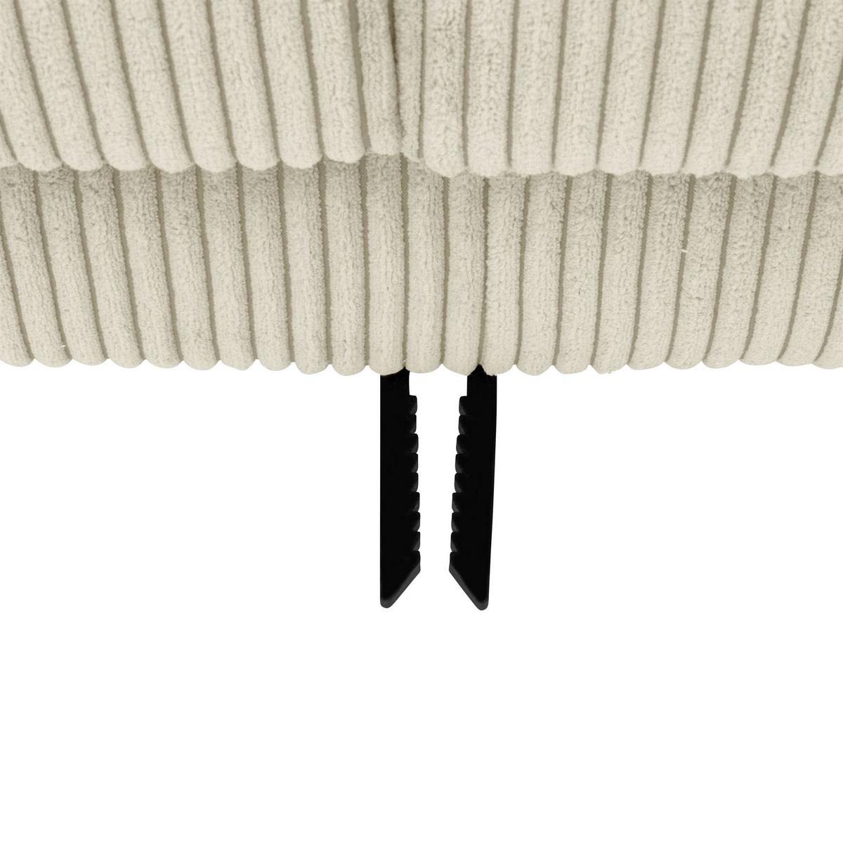 SOFA mit Longchair links Kaylynn Cordstoff creme - Creme, Kunststoff (175/294cm) - 58aufmkessel