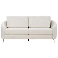 3-SITZER-SOFA hellbeige/gold Trosa - Beige/Goldfarben, Textil (203/88/86cm) - Beliani