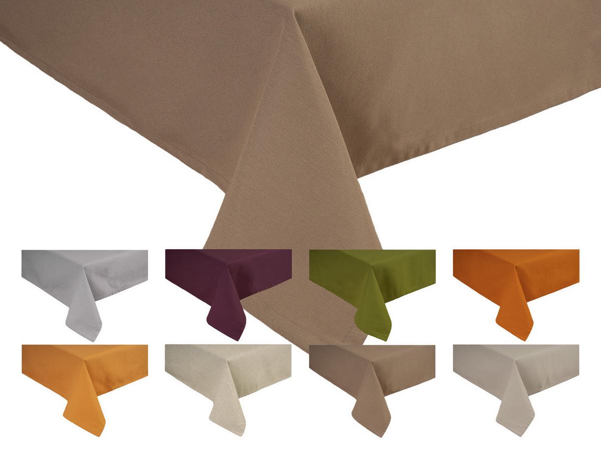 TISCHDECKE Wunschton deep-taupe 130/170 cm - Braun, Textil (130/170cm) - beties Heimtextil