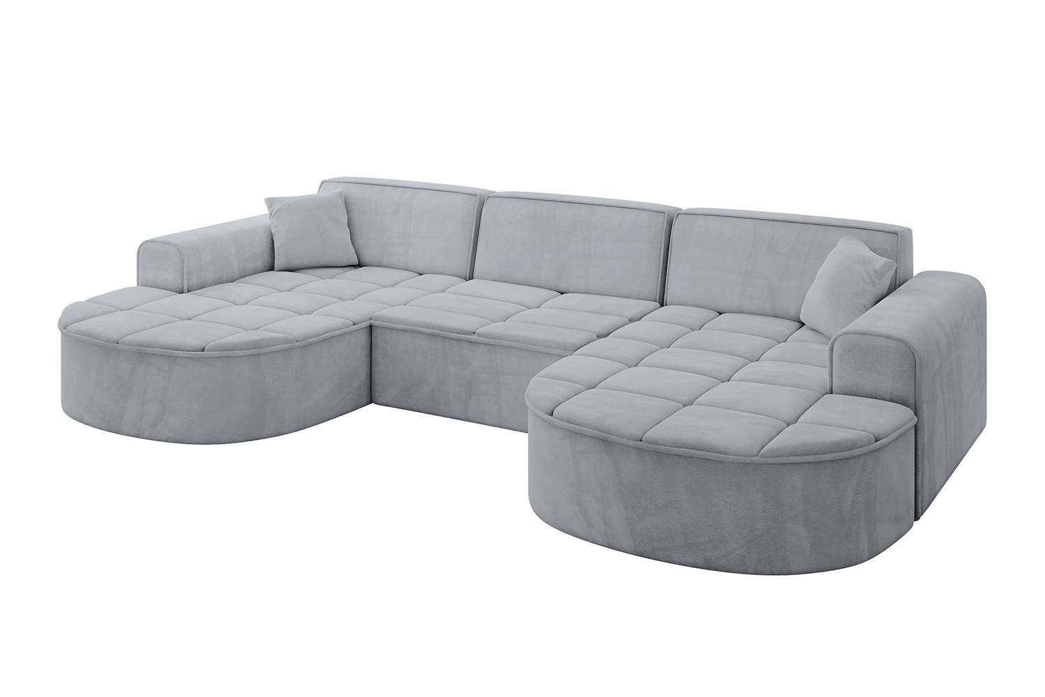WOHNLANDSCHAFT TARO-U1 - 303x171x79,5 cm Grau - Grau, Holzwerkstoff/Textil (303/79.5/171cm) - ALTDECOR