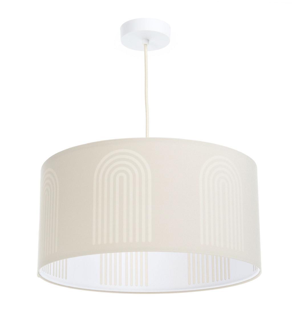 HÄNGELEUCHTE Weiß 50/95 cm - Beige/Weiß, Kunststoff (25/0.6/95cm) - ONZENO