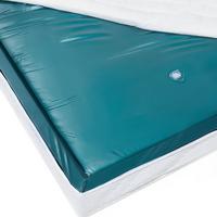 WASSERBETTMATRATZE Unberuhigt 140/200/20 cm Mono - Blau, Textil (200/140/20cm) - Beliani