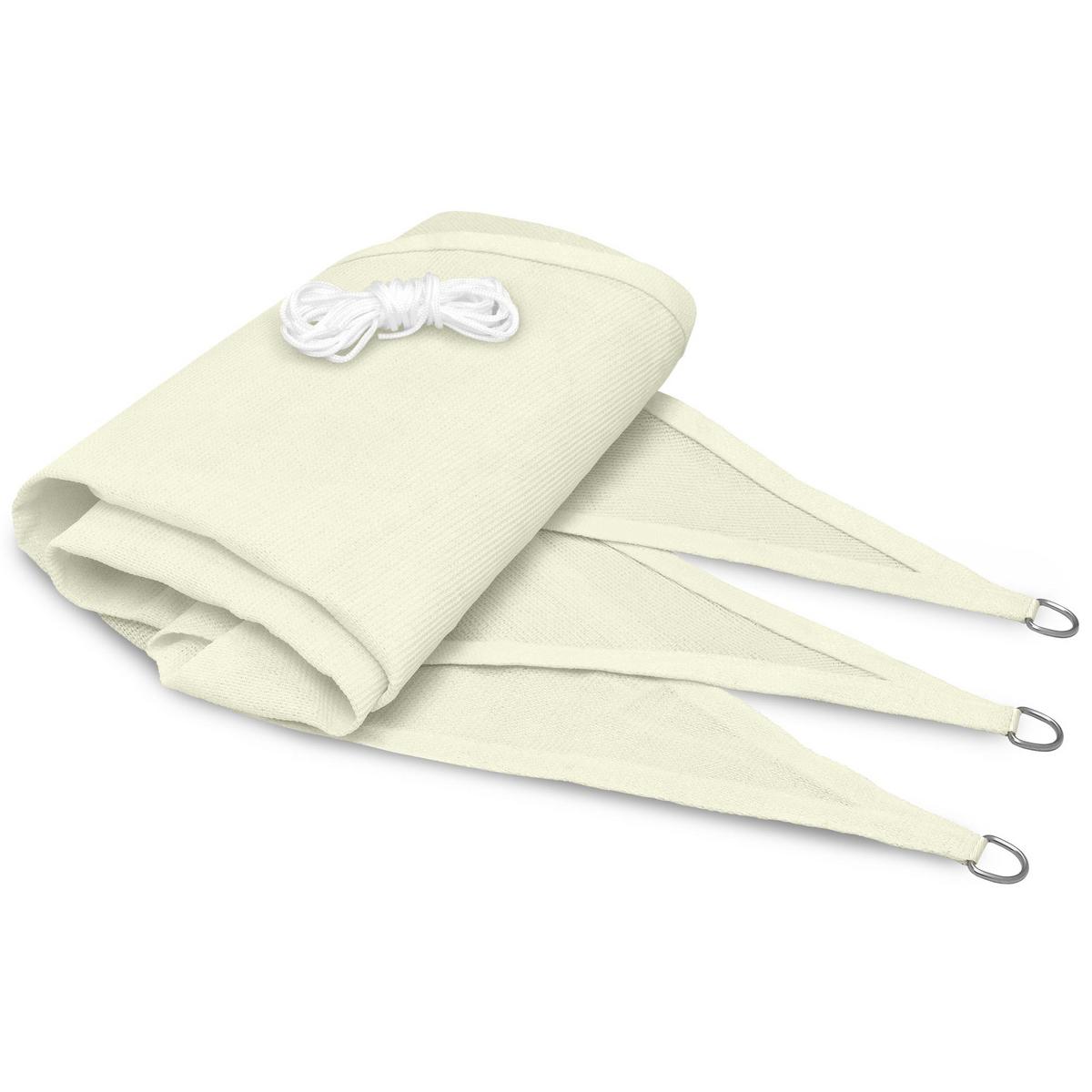 SONNENSEGEL SolVision HS9 300/300/300 cm dreieckig Creme HDPE - Creme, Kunststoff (300/300cm) - Sol Royal