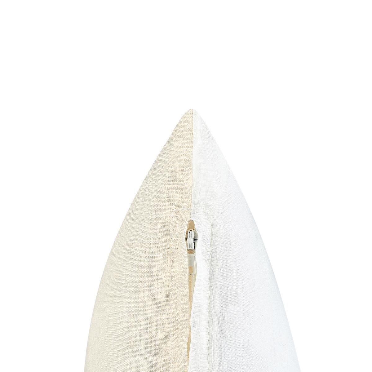 DEKOKISSEN 2er-Set Cremeweiß 50/50 cm Mindala - Creme, Textil (50/50cm) - Beliani