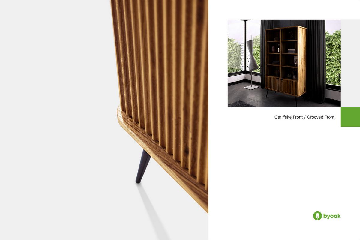 BÜCHERREGAL LINA Wildeiche - Wildeiche, Holz (97/176/46cm) - byoak