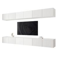 TV-LOWBOARD ANGEL IX mit LED-Beleuchtung, 300 cm Weiß matt - Weiß, Holzwerkstoff (300/36/40cm) - Idohome