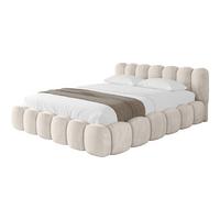 POLSTERBETT mit Bettkasten und Lattenrost, Bett mit Matratze H3/H4 - SENA-v1 180x200 Beige - Beige, Holzwerkstoff/Textil (180/200cm) - ALTDECOR