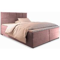 BOXBETT LENA 140x200 cm mit Matratze und Topper - Rosa - Rosa, Holz (140/200cm) - MASSENO