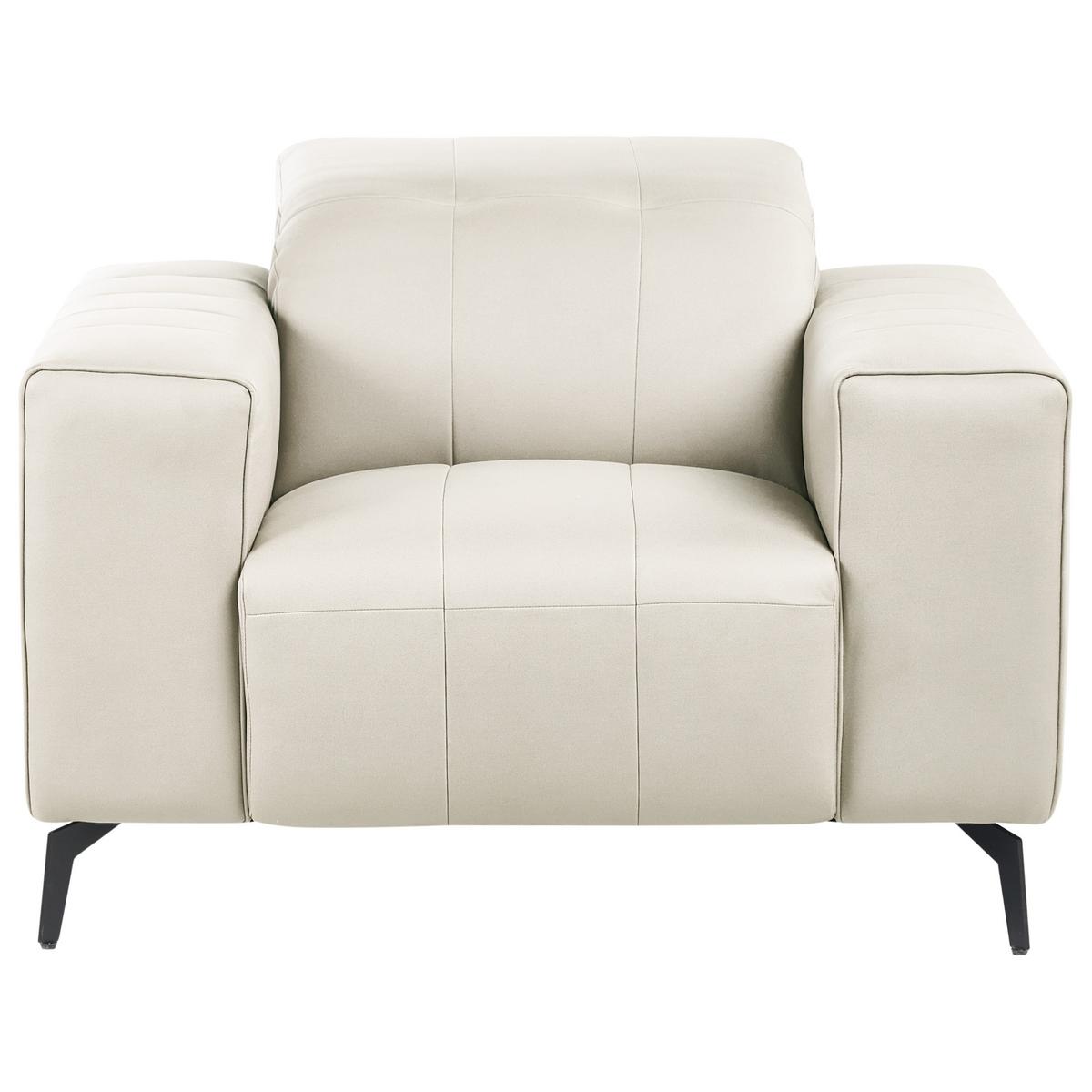 SESSEL Stoff Hellbeige Ommel - Beige, Textil (110/80/102cm) - Beliani