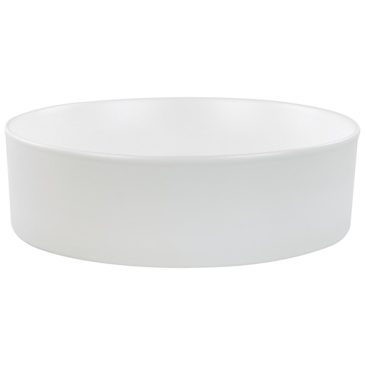 AUFSATZWASCHBECKEN 40 cm Cremeweiß Tebar - Creme, Keramik (40/12/40cm) - Beliani