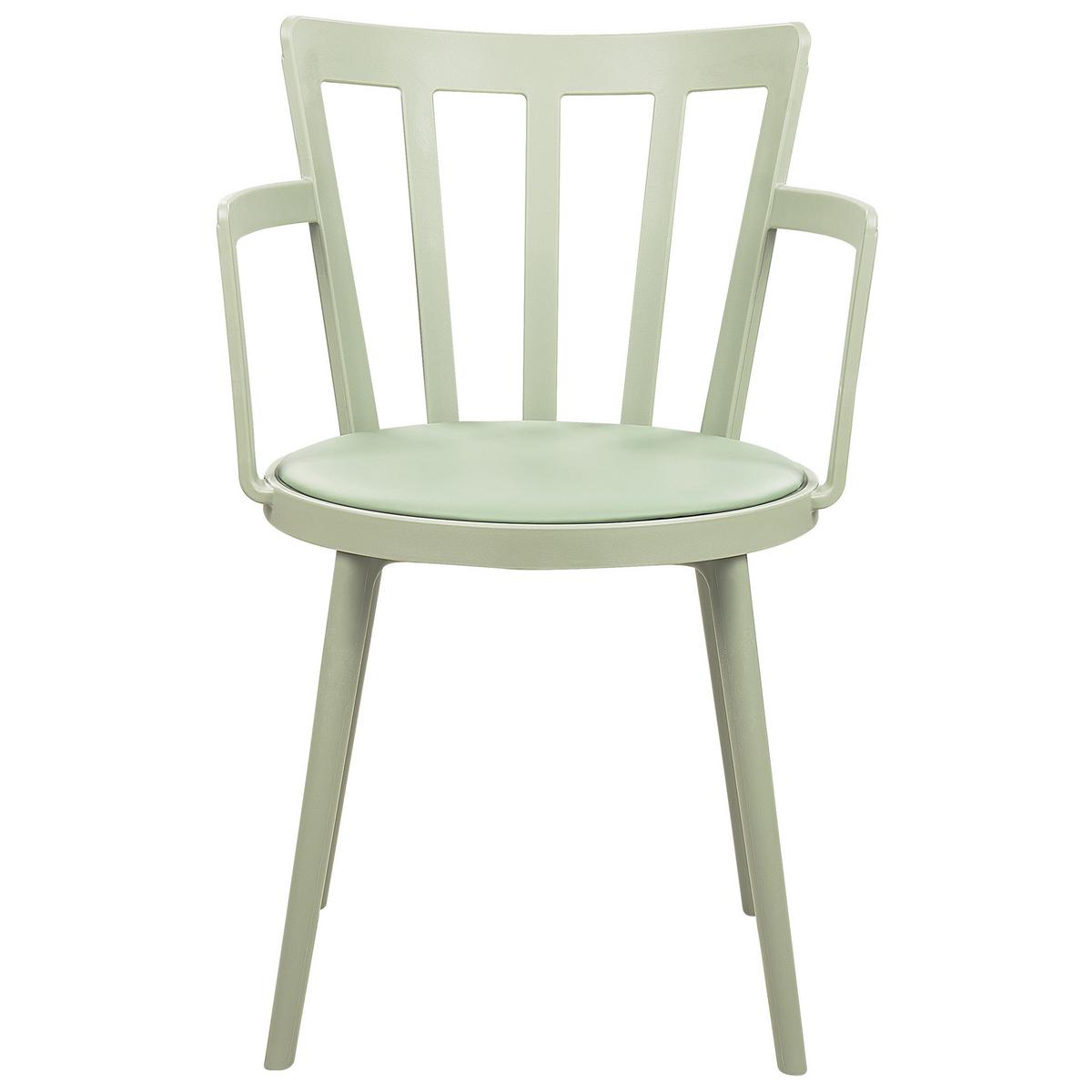 ESSZIMMERSTUHL 4er-Set Kunststoff Hellgrün Morill - Grün, Kunststoff (45/77/52cm) - Beliani