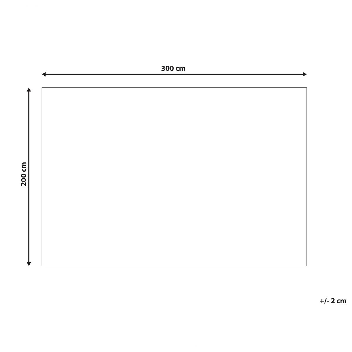 TEPPICH geflochten Beige 200/300 cm Dedepinari - Beige/Schwarz, Naturmaterialien (200/300cm) - Beliani