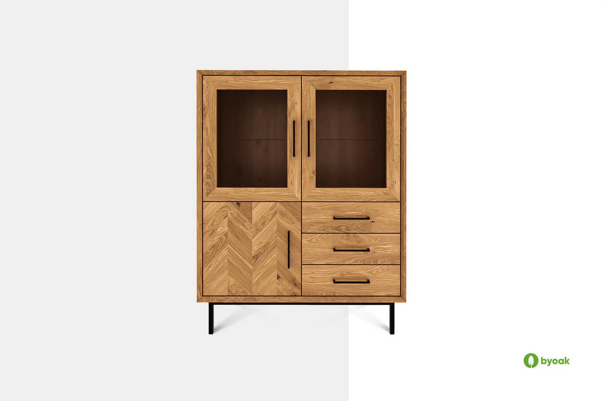 SIDEBOARD LEON Kernbuche - Kernbuche, Holz (97/125/45cm) - byoak