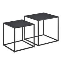 BEISTELLTISCH Morsum im 2er Set - Schwarz, Metall (40/40/40cm) - [en.casa]