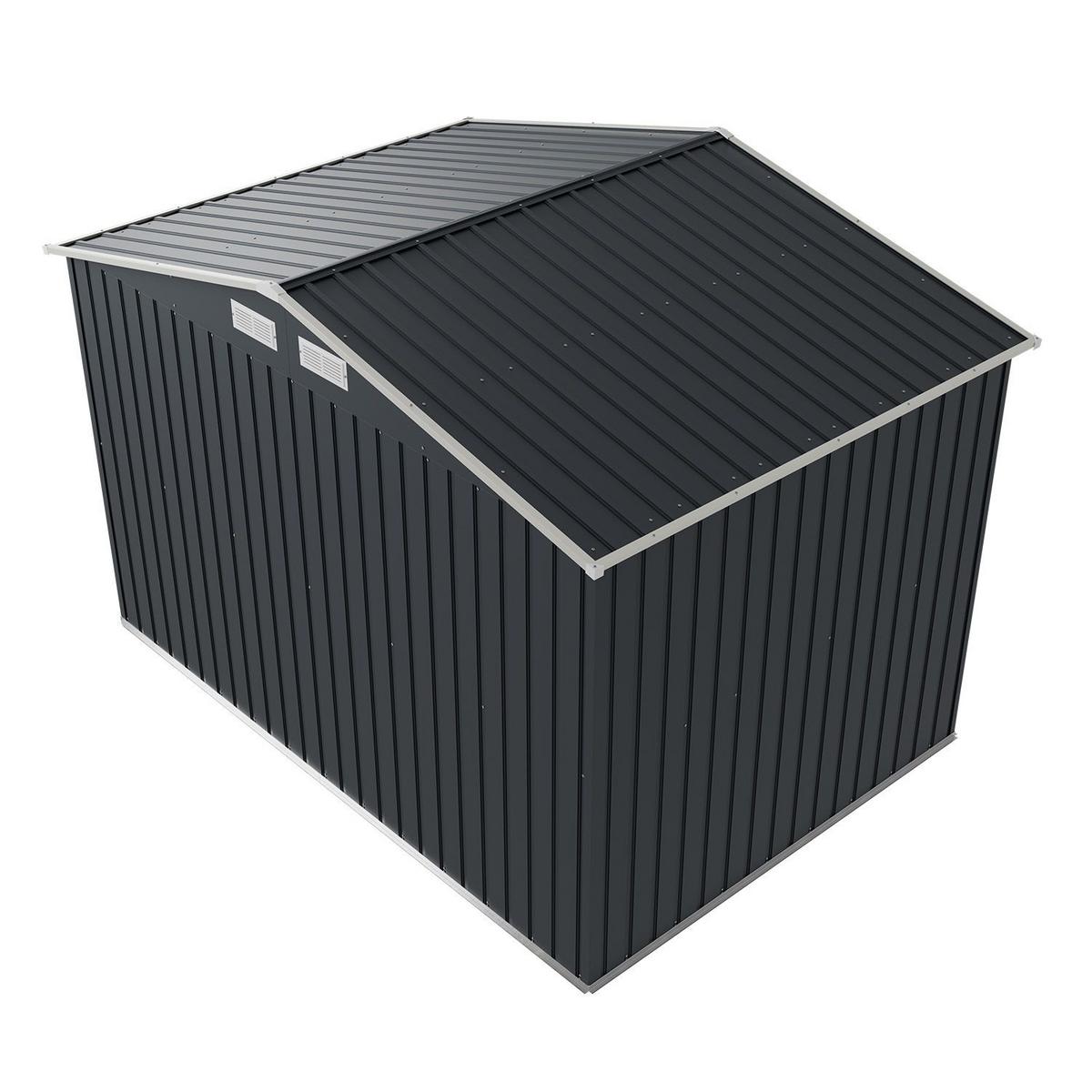 GERÄTESCHUPPEN XL Anthrazit - Anthrazit, Metall (280/190/182cm) - Juskys