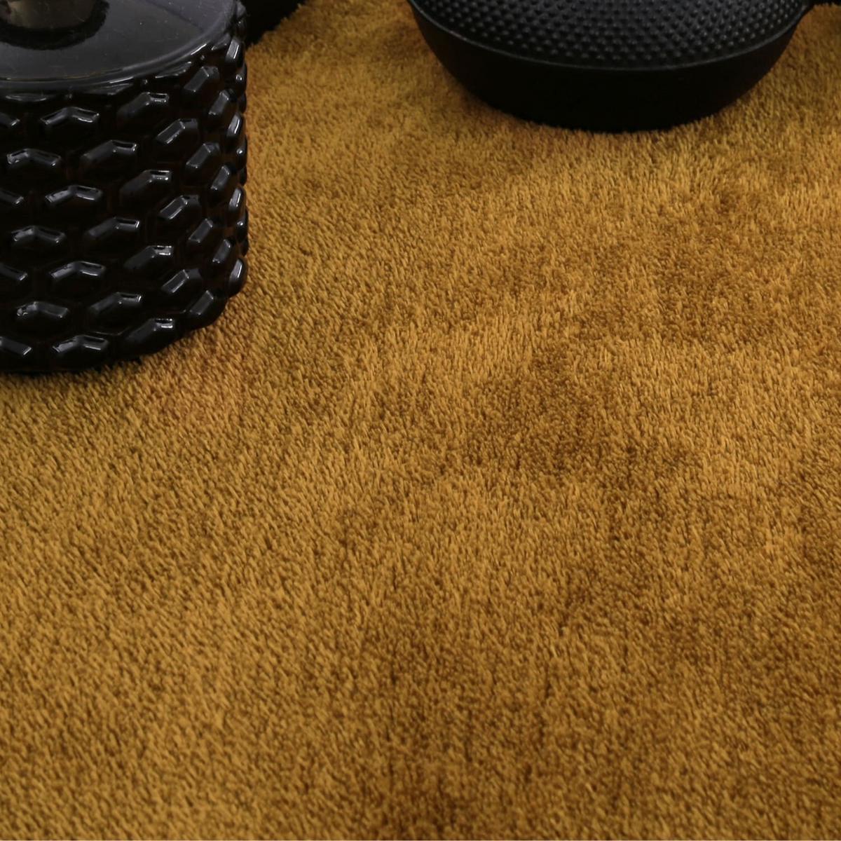 KURZFLORTEPPICH, einfarbig, Senf, 140 x 200 cm - Gelb, Textil (140/200cm) - KADIMA DESIGN