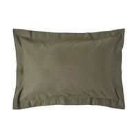 KISSENBEZUG Leinen mit Stehsaum - Olivgrün, Textil (48/74cm) - Homescapes