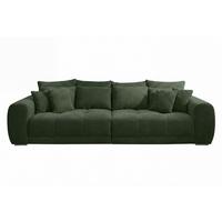 BIG-SOFA Federkern B306/T134/H86 cm, Liegefläche 120x240 cm, Cord Grün / 15172 - Chromfarben/Grün, Textil/Metall (306/86/134cm) - luma-home