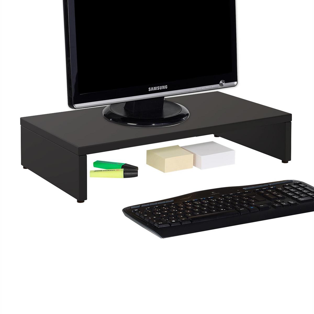 MONITORSTÄNDER MONITOR - Schwarz, Holzwerkstoff (27/50/10cm) - CARO-Möbel