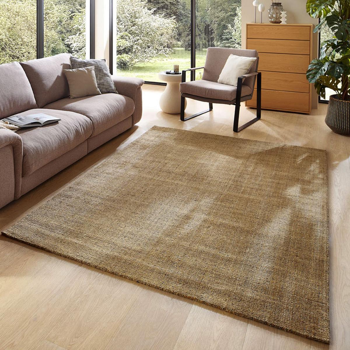 HANDWEBTEPPICH Venus 170x240 cm - Goldfarben, Textil (170/240cm) - THEKO