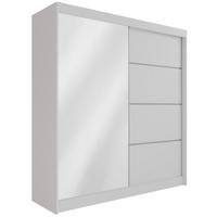 KLEIDERSCHRANK PAOKI - 200 cm - Weiß - Weiß, Holzwerkstoff (200/215/61cm) - ALTDECOR