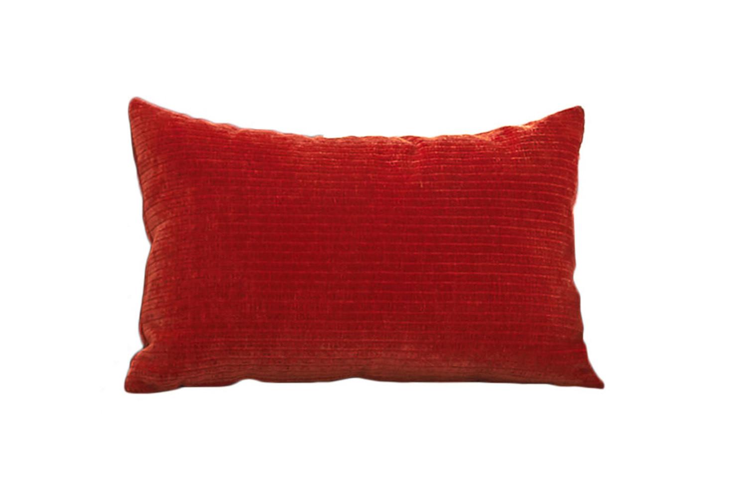 SPITZKISSEN RECHTECKIG SEPHI Rot Cord - Rot, Textil (60/60cm) - KAWOLA