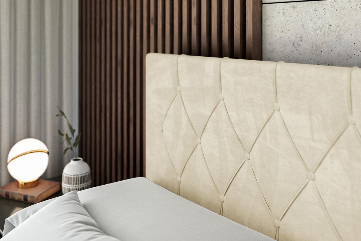 BOXSPRINGBETT VELANTO-BZ KING - 140 x 200 - H3/H4 - Beige - Beige, Holzwerkstoff (140/200cm) - ALTDECOR