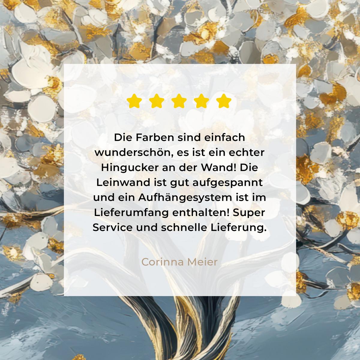 LEINWANDBILD Baum - Winter - Baum des Lebens - Modern - Gold Deko Schlafzimmer 30x20 cm - Goldfarben, Textil (30/20cm) - MuchoWow