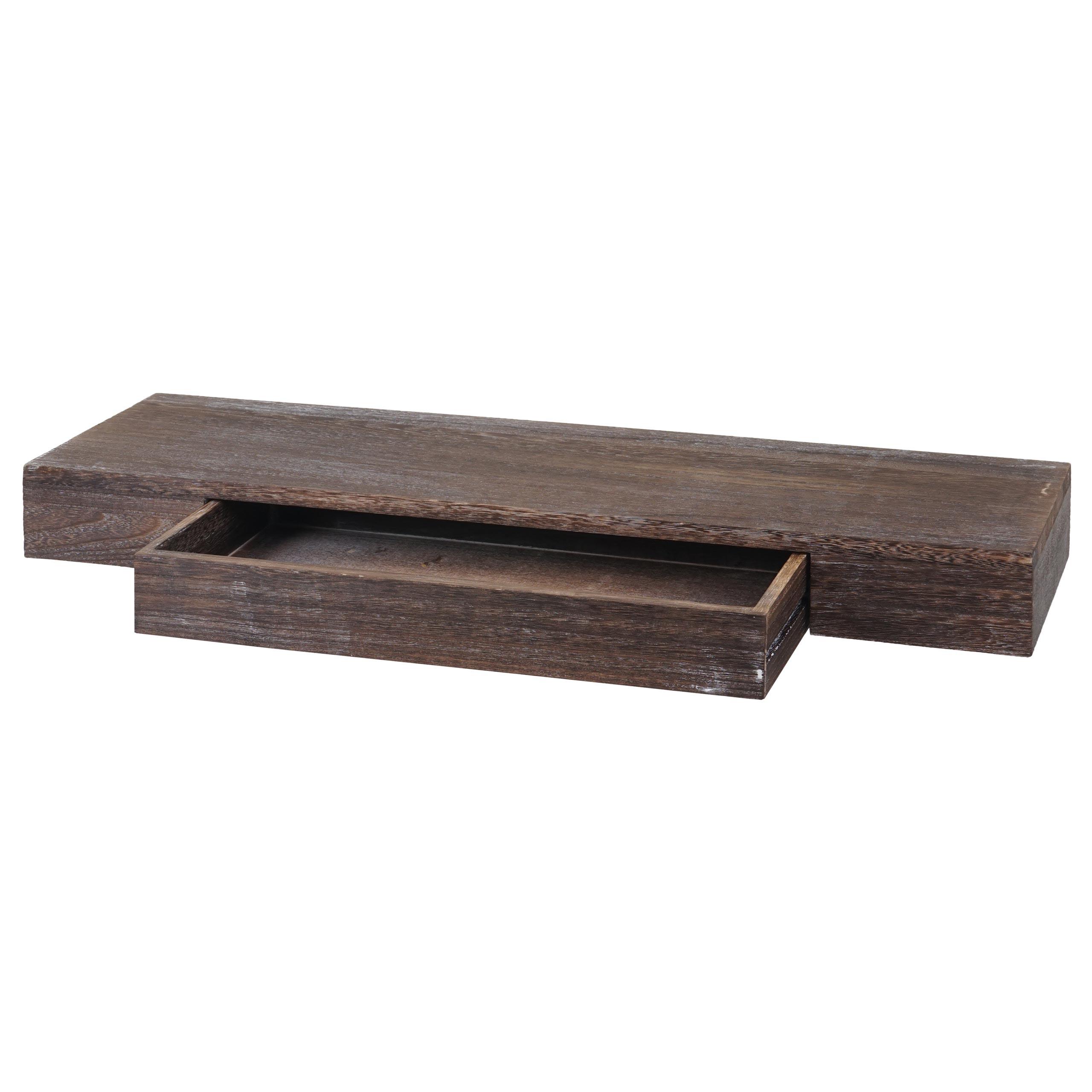 WANDREGAL SCHUBLADE Braun - Braun, Holz (80/8/25cm) - MCW