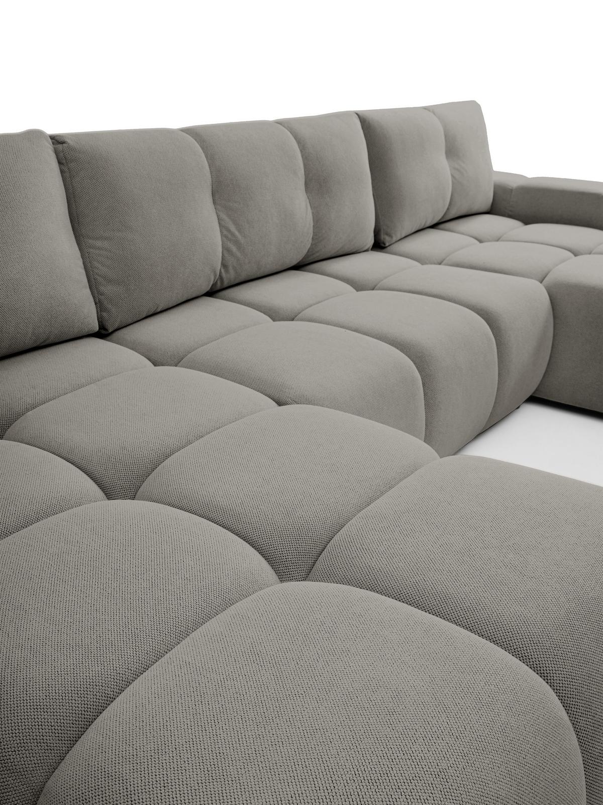 WOHNLANDSCHAFT Hosio Grau 359/177/88 cm mit Schlaffunktion - Schwarz/Grau, Kunststoff/Textil (359/88/177cm) - AX Living