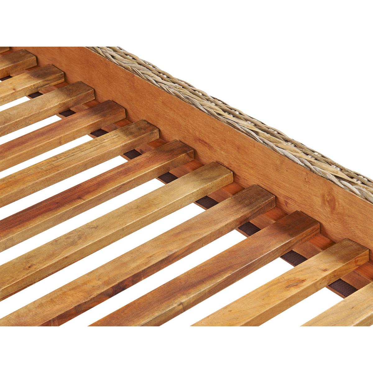 BETT mit Lattenrost 180/200 cm Rattan Naturfarben Salbris - Naturfarben, Naturmaterialien (180/200cm) - Beliani
