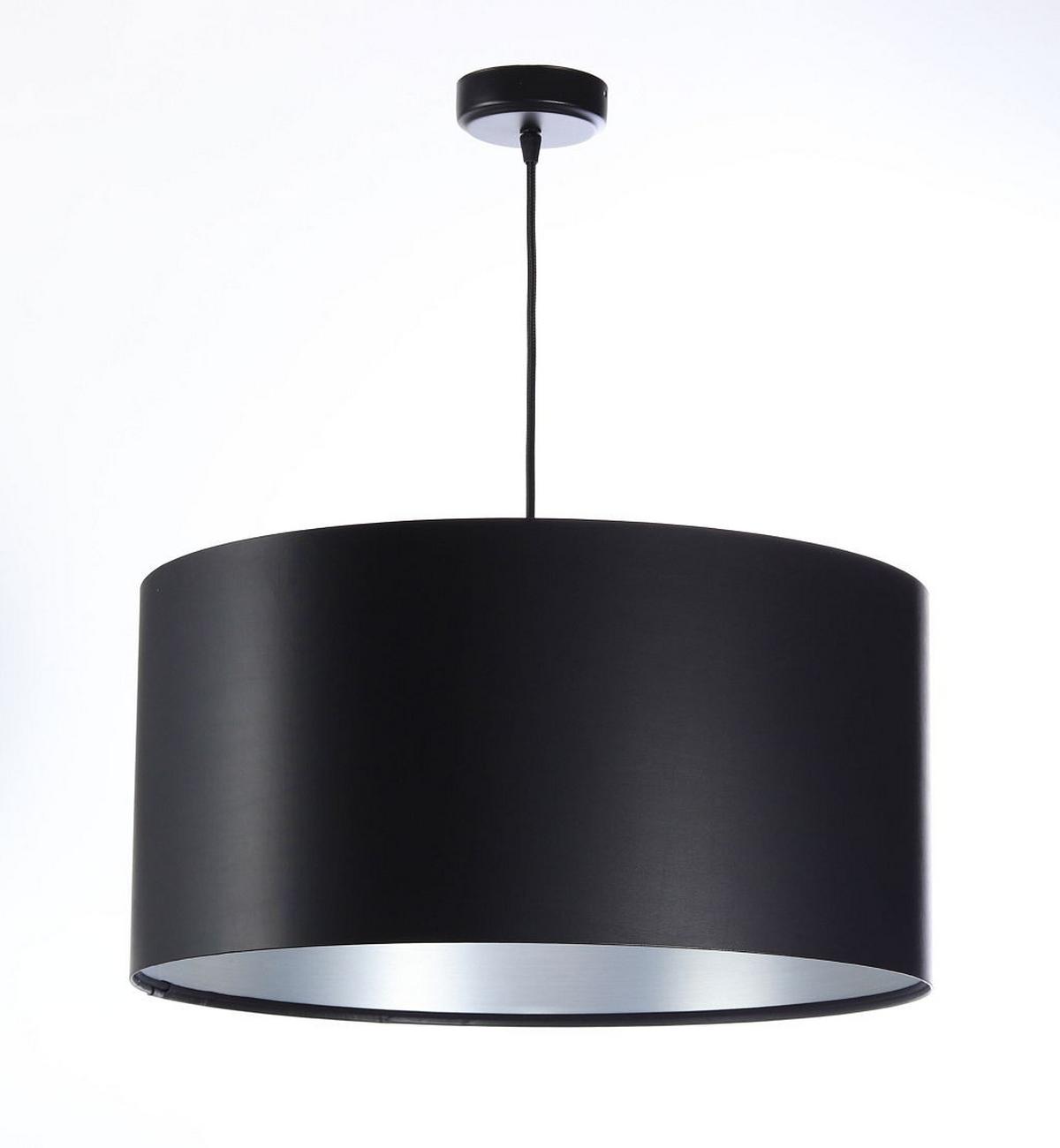 HÄNGELEUCHTE Schwarz 50/25 cm - Silberfarben/Schwarz, Kunststoff (50/0.8/25cm) - ONZENO