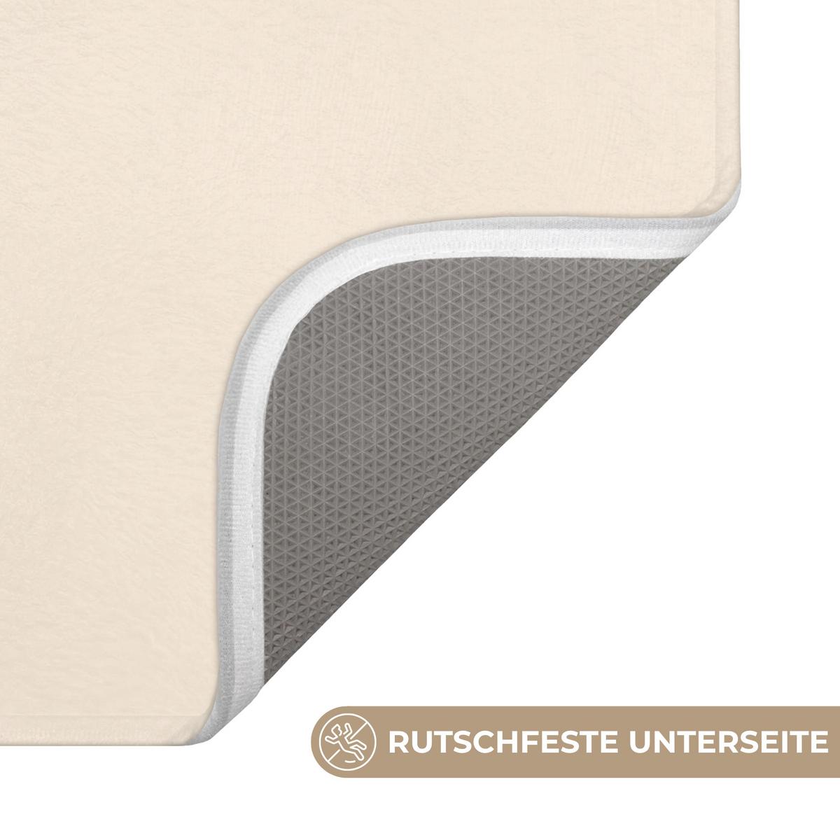 BADEMATTE Wale - Spritzer - Kreis - Dunkelblau 80x50 cm - Dunkelblau, Textil (80/50cm) - OnlyWow