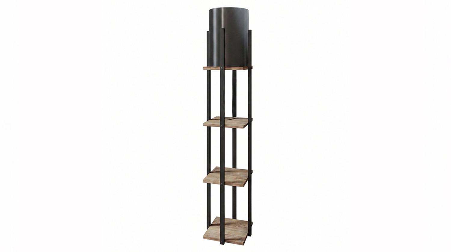 STEHLAMPE XELIA Schwarz Holz - Schwarz, Holz (21/21/135cm) - KAWOLA