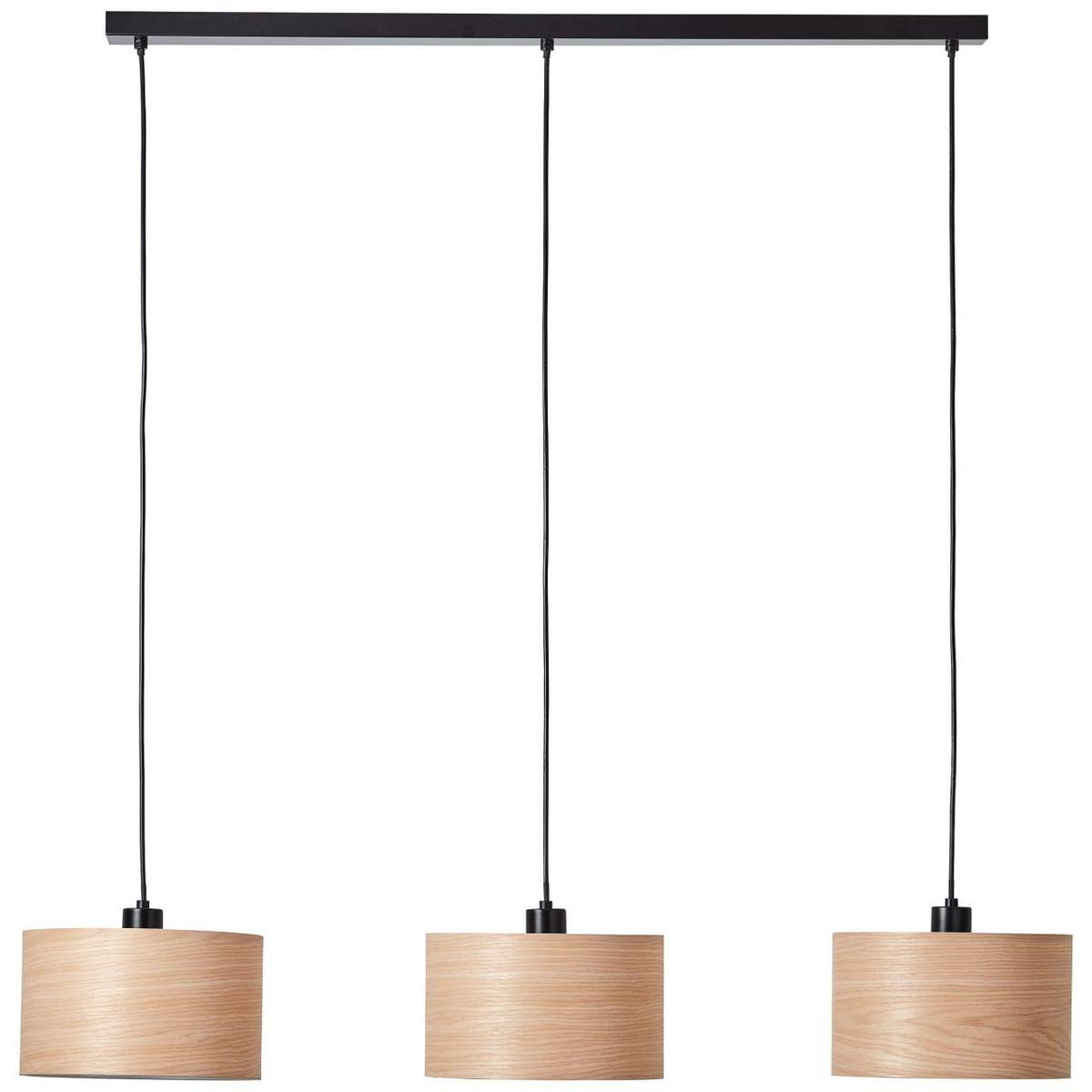 PENDELLEUCHTE Romm 99492/76 - Schwarz, Holz (22/78/120cm) - Brilliant