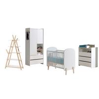 BABYZIMMEREINRICHTUNG Karilynn 1 Komplettset Massivholz+MDF Weiß - Weiß, Holz (399/180/74cm) - 58aufmkessel