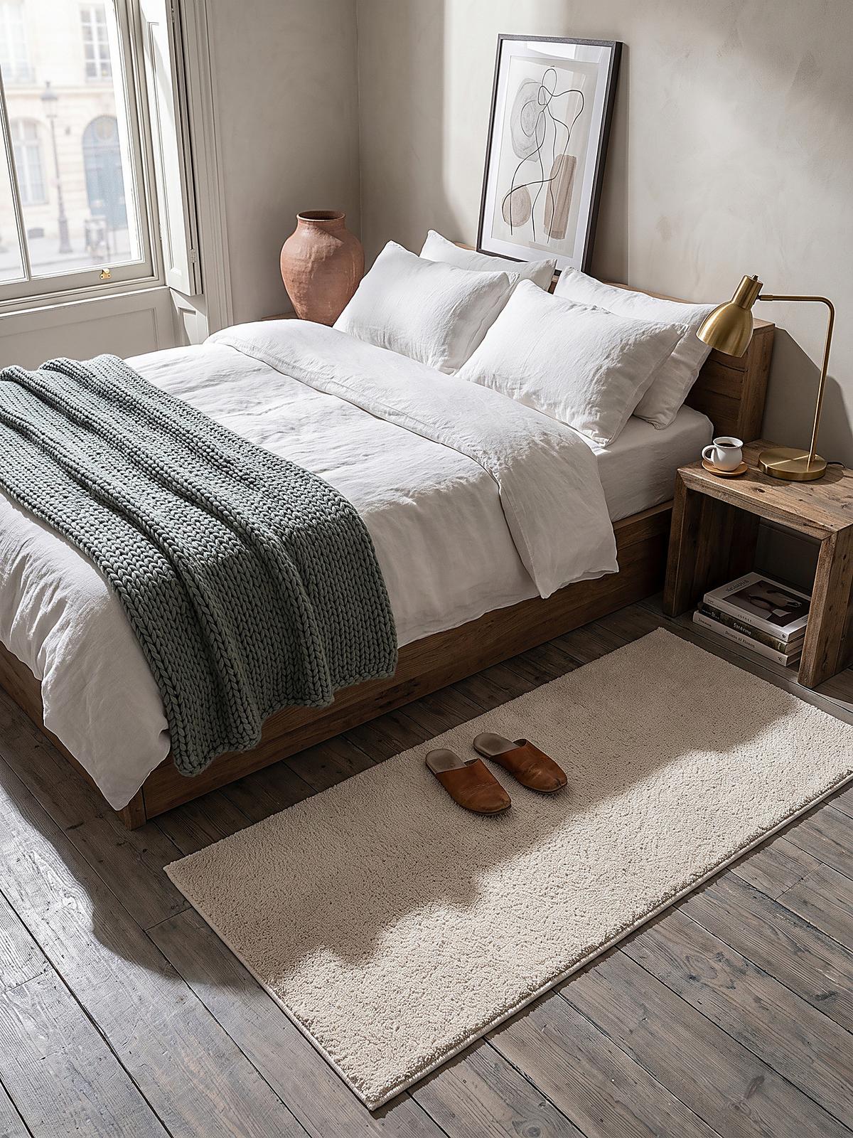 TEPPICHLÄUFER Uni BORMIDA Polypropylen Creme 80 x 150 cm - Beige, Textil (80/150cm) - KADIMA DESIGN