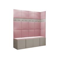 GARDEROBEN-SET Orion II - Kaschmir/Rosa, Holzwerkstoff/Kunststoff (168/186/46cm) - MIRJAN24