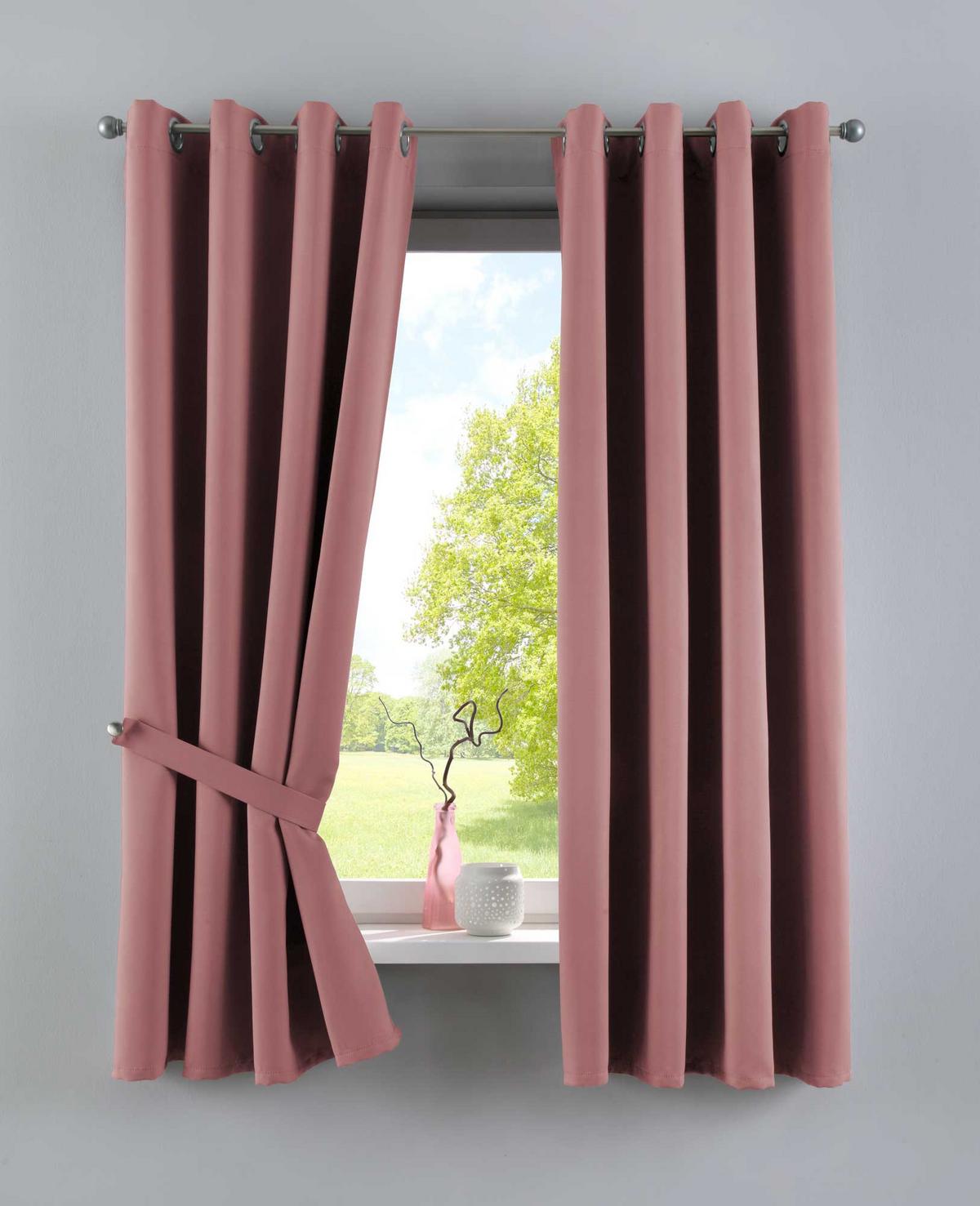 VORHANG »NEW YORK« HxB 225x295 cm Altrosa - Altrosa, Textil (295/245cm) - Gardinenbox